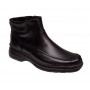 Ghete barbati casual din piele naturala cu fermoar, imblanite, Negru GKR GKR77N